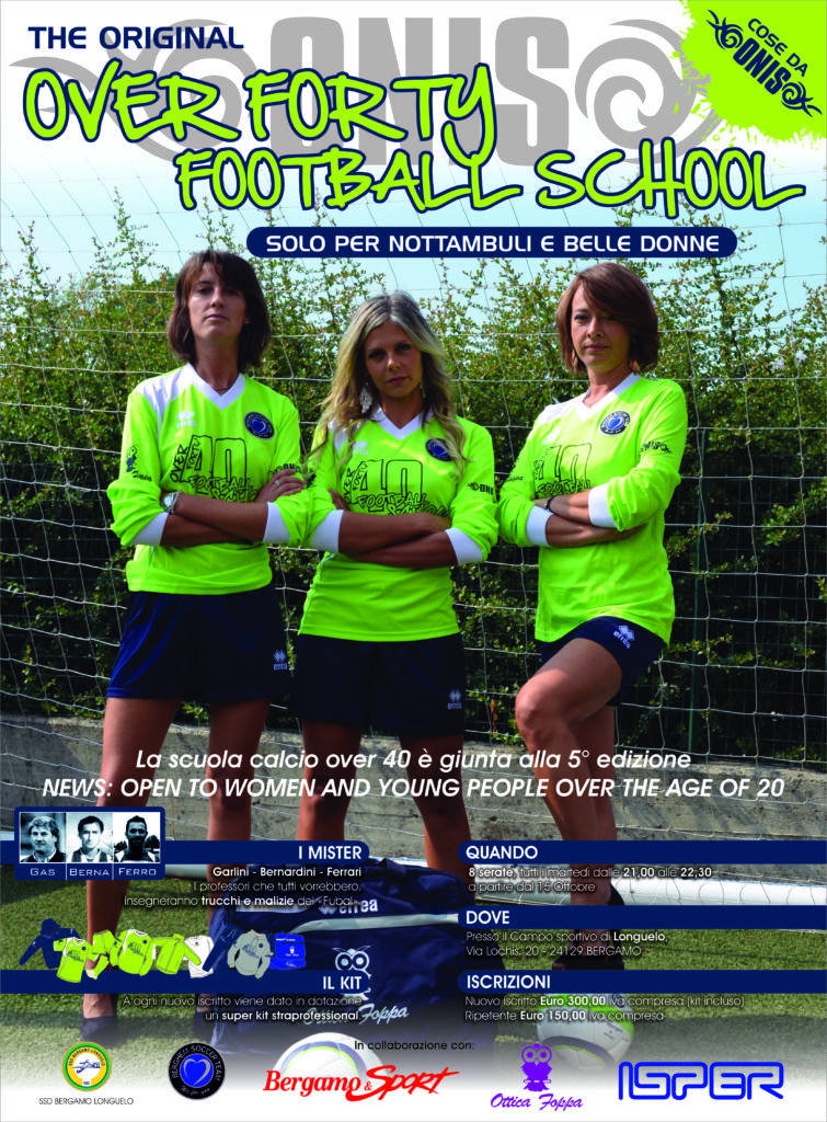 Per nottambuli ma anche per belle donne: torna la Scuola Calcio Over 40 di Sersao