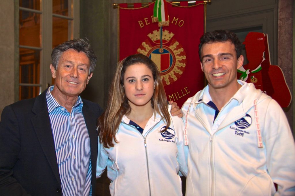 Il ct Cagnotto a Bergamo per promuovere gli Europei jr di tuffi