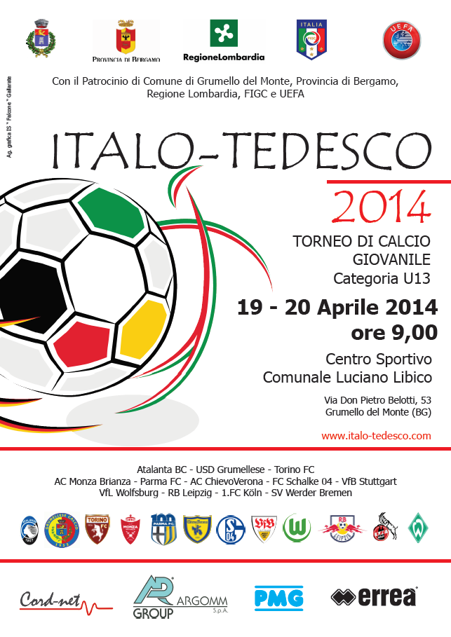 Torneo Italo-Tedesco, il grande calcio giovanile si dà appuntamento a Grumello nel week-end pasquale