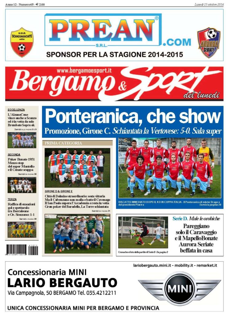Bergamo & Sport in edicola con un sacco di novità. Comperarlo è un dovere morale