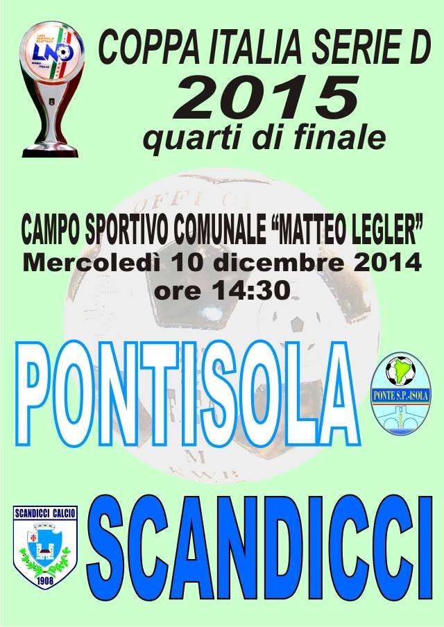 Mercoledì Pontisola in campo per i quarti di Coppa. Recupero per la Cappuccinese