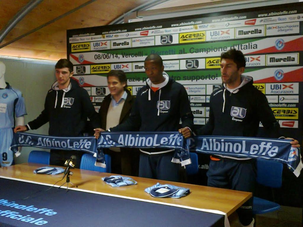 L’AlbinoLeffe cala il tris d’assi: presentati Reis, Spinelli e Pacifico