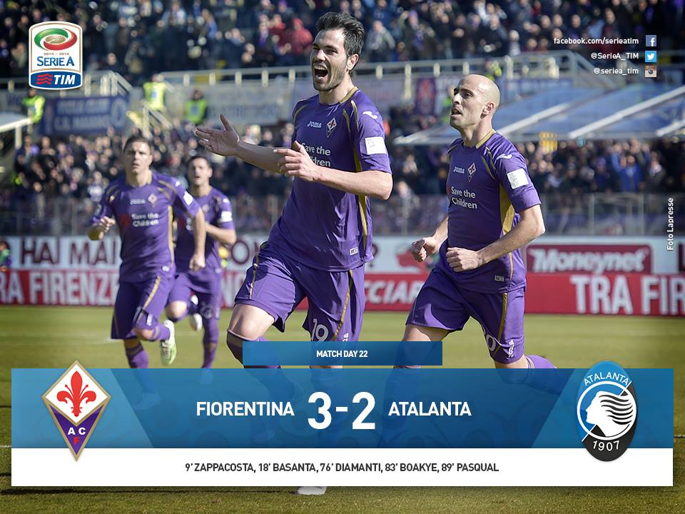 Una bella Atalanta viene punita al fotofinish dalla Fiorentina