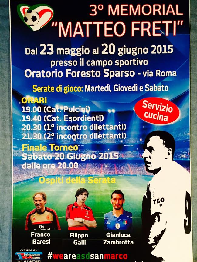 Foresto torna in campo per ricordare Matteo Freti: dal 23 maggio al 20 giugno il Memorial in suo onore