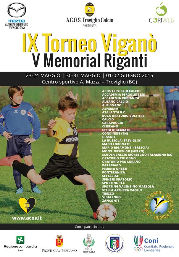 Calcio giovanile a Treviglio: Torneo Viganò-Memorial Riganti, il via è fissato per il 23 maggio