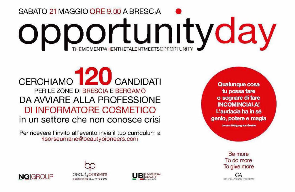 Disoccupazione per i bergamaschi e i per bresciani, la soluzione arriva dalla cosmetica. Ecco l’Opportunity Day organizzato dal pioniere della bellezza Negretti