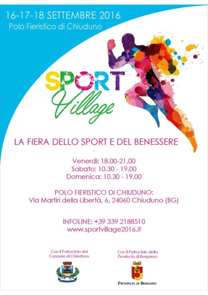 A Chiuduno arriva Sport Village: tre giorni di grandi eventi al polo fieristico