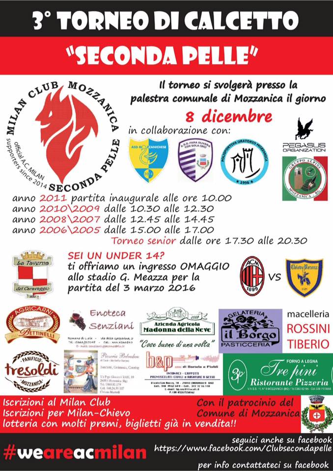 L’8 dicembre a Mozzanica grande calcetto con il torneo “Seconda Pelle”