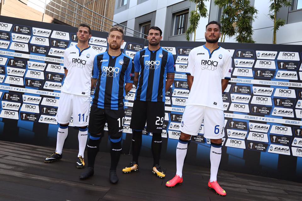 Atalanta, presentate le nuove maglie per l’Europa League targate RadiciGroup