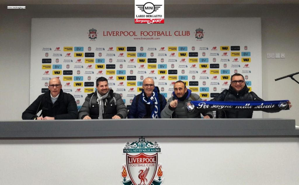 I dirigenti dello Scanzo a Liverpool per Everton-Atalanta