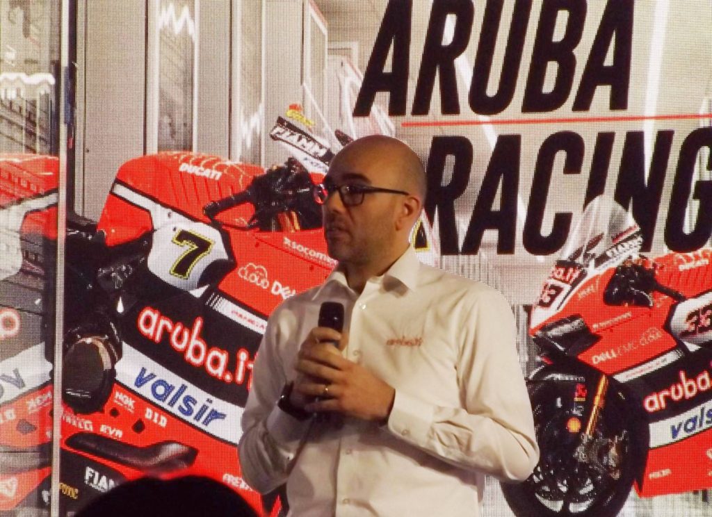 Stefano Cecconi Amministratore Delegato di Aruba.it “Abbiamo scelto la nuova sede di Ponte San Pietro per presentare il Ducati Superbike. Voglio diventare bergamasco d’adozione”