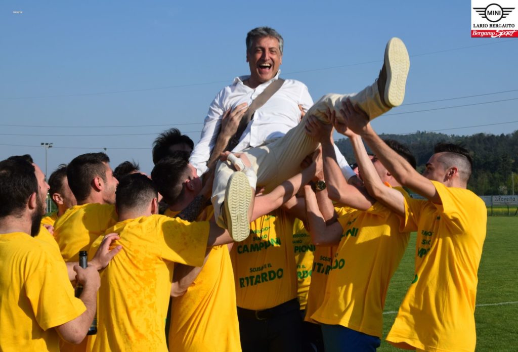 Almè promosso, le emozioni dei presidenti Tiziano Testa e Bruno Crotti