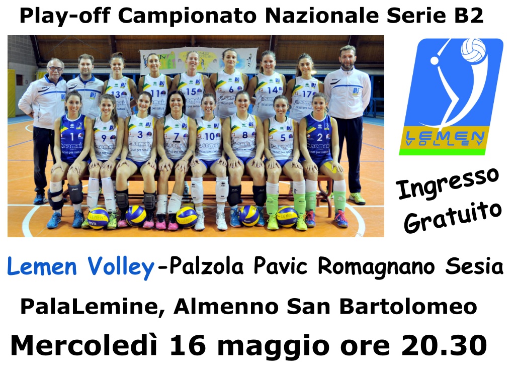 Volley B2, mercoledì il Lemen si gioca l’accesso alla semifinale playoff
