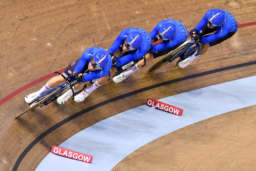 Francesco Lamon del Team Colpack nel quartetto campione d’Europa dell’Inseguimento a squadre
