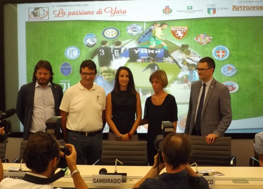 Accademia e Paladina Calcio al Pirellone per la presentazione del “Torneo La Passione di Yara”