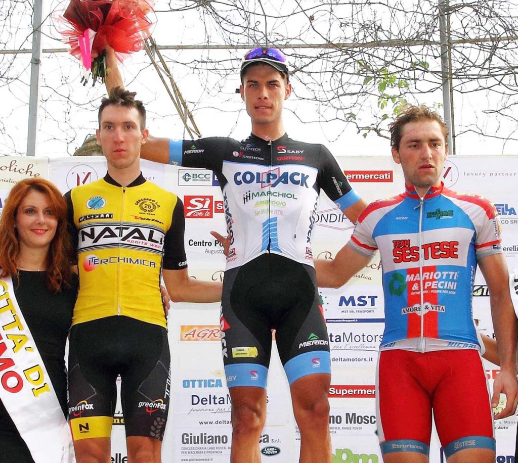Filippo Rocchetti del Team Colpack, splendido assolo ad Osimo