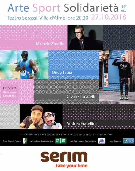 Arte, Sport e Solidarietà sabato 27 a Villa d’Almè