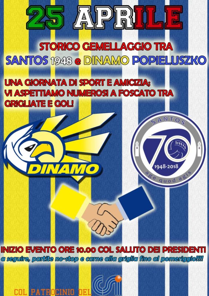 Iniziative. La mitica Dinamo Popieluszko si gemella col Santos 1948