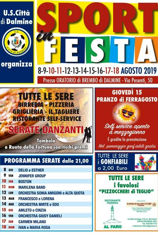 Città di Dalmine, tutto pronto per la Festa dello Sport