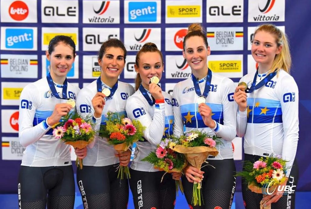 EUROPEI PISTA. Balsamo, Cavalli e Guazzini portano a casa il titolo Continentale Guazzini conquista anche l’argento nell’Inseguimento Individuale