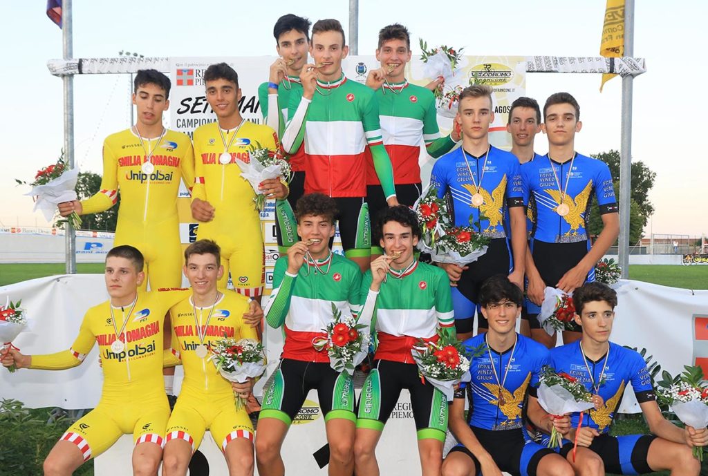 Campionati italiani dell’Inseguimento a squadre: oro per Tebaldi, Sala, Colosio, Ressi