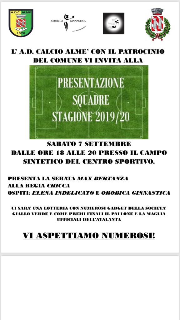 Sabato 7 settembre l’Almè presenta le squadre della stagione 2019-20