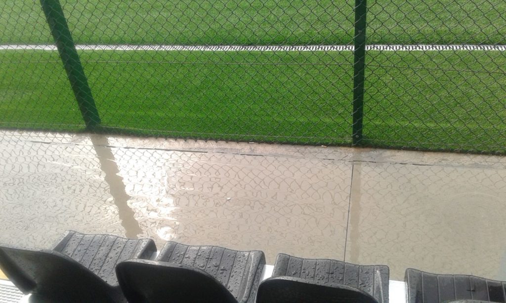 Grandine a Zingonia: rifinitura sul sintetico