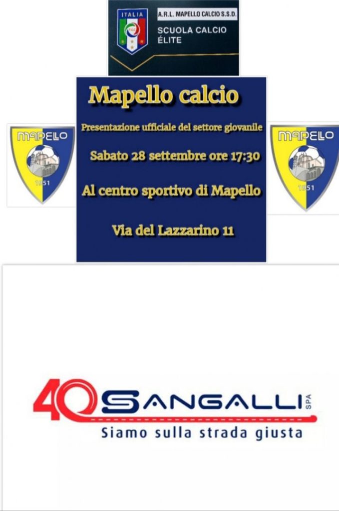 Sabato 28 settembre il Mapello Calcio presenta tutte le sue squadre per la stagione 2019-20