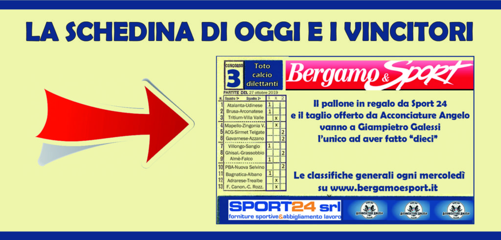 Totocalciodilettanti, tutte le classifiche. Galessi ne indovina dieci e porta a casa i due premi di giornata
