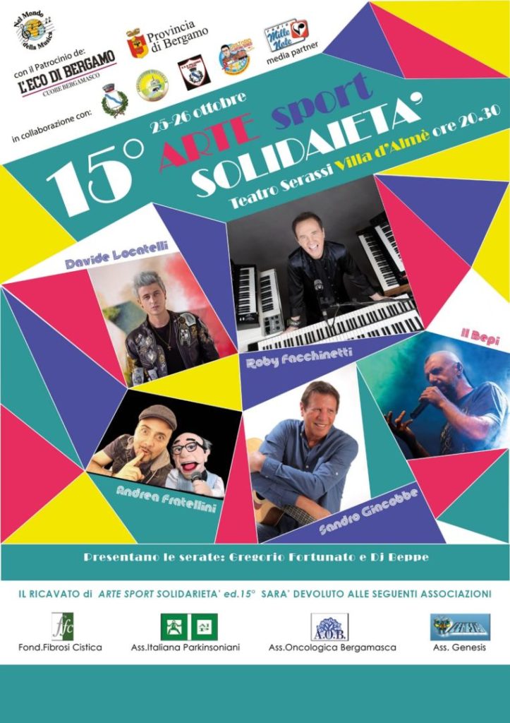 Arte Sport e Solidarietà. Grandi ospiti per l’edizione 2019 che si svolgerà in due serate, venerdì 25 e sabato 26 ottobre