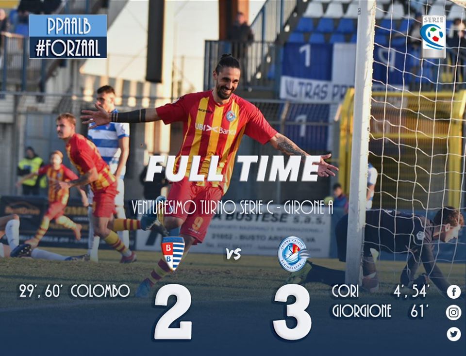 AlbinoLeffe, con la Pro Patria quarta vittoria esterna