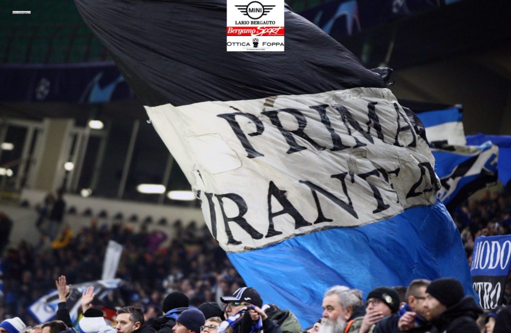 La Curva Nord porta in alto il nome Atalanta