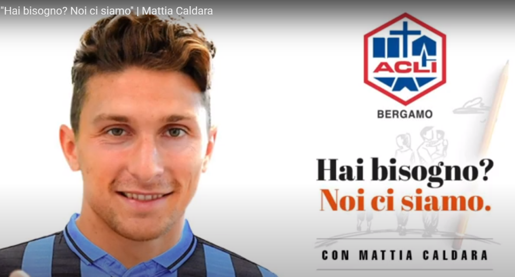Mattia Caldara testimonial dell’iniziativa delle Acli Bergamo:”Hai bisogno?Noi ci siamo”. Già raccolti oltre 35.000 euro