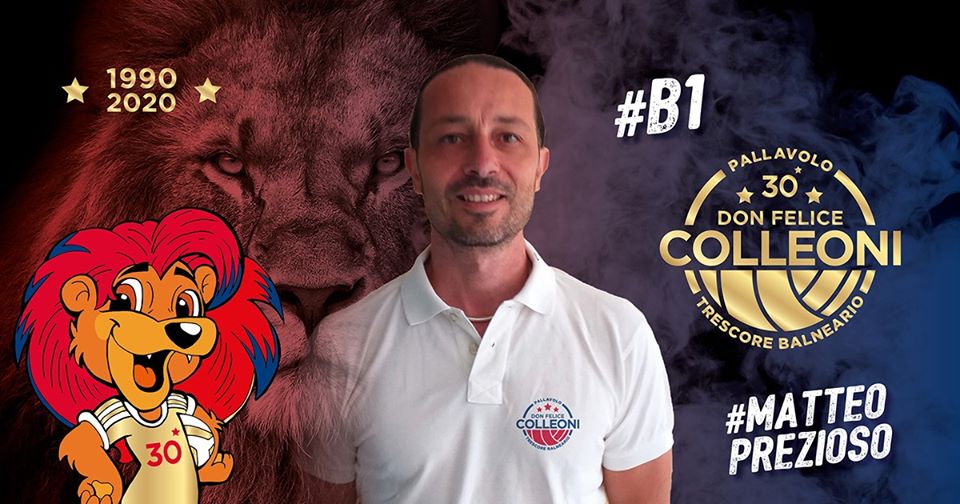 Matteo Prezioso sulla panchina della Pallavolo don Colleoni
