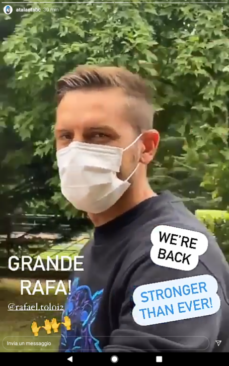 Toloi esulta: “Non ho più il Coronavirus, grazie a tutti”