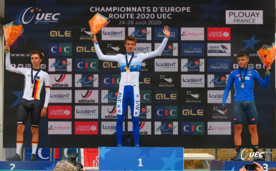 Mathias Vacek del Team Giorgi è campione europeo a cronometro tra gli Juniores. Terzo Lorenzo Milesi della Ciclistica Trevigliese
