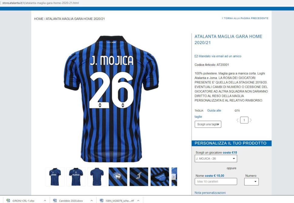 Mistero Mojica (poi ufficializzato): maglia già in vendita ma subito tolta dallo store