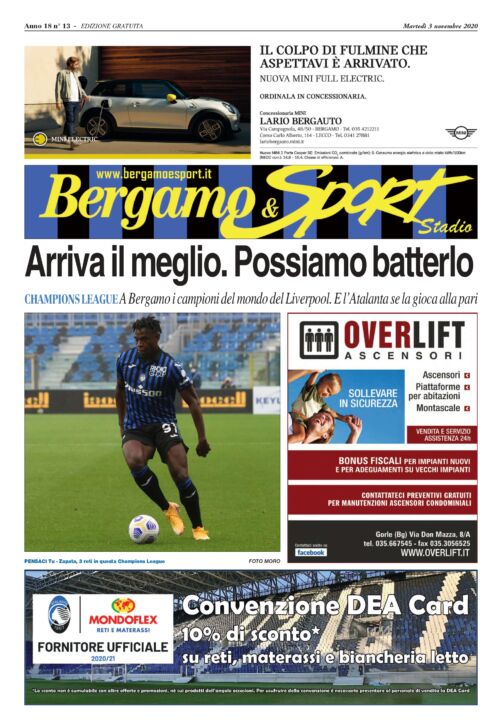 Testa e cuore per Atalanta-Liverpool. Manca pochissimo alla super sfida. Qui puoi leggere gratuitamente il Bergamo&Sport dedicato all’evento sportivo
