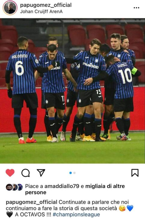 Papu Gomez chiude ogni polemica: “Voi parlate, noi continuiamo a fare la storia di questa società”