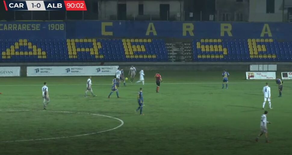 Infantino è un castigo: l’AlbinoLeffe perde a Carrara