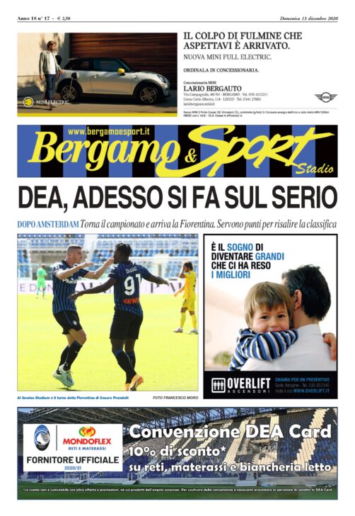 Torna il campionato, leggi qui gratuitamente il Bergamo&Sport dedicato ad Atalanta-Fiorentina