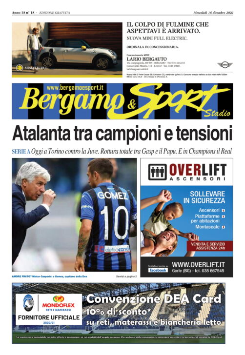 Juventus-Atalanta, leggi qui gratuitamente il Bergamo&Sport dedicato a una sfida tra campioni e tensioni