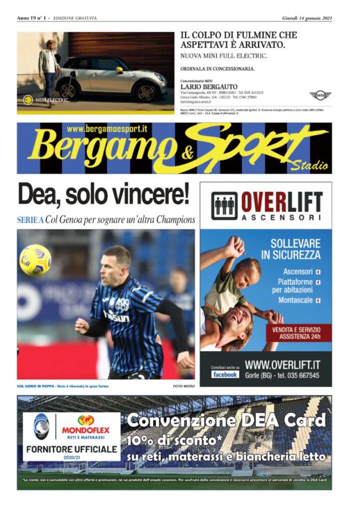 Ecco il Bergamo&Sport per Atalanta-Genoa. Leggi qui la tua copia gratuita