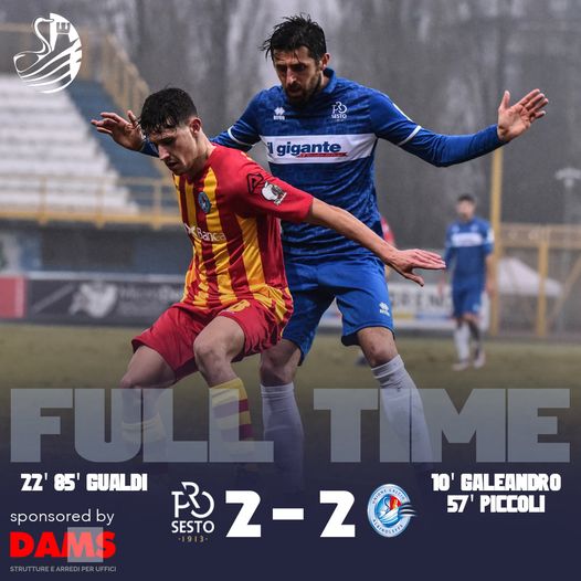 AlbinoLeffe, dolce illusione con la Pro Sesto: il seriano Gualdi fa 2-2