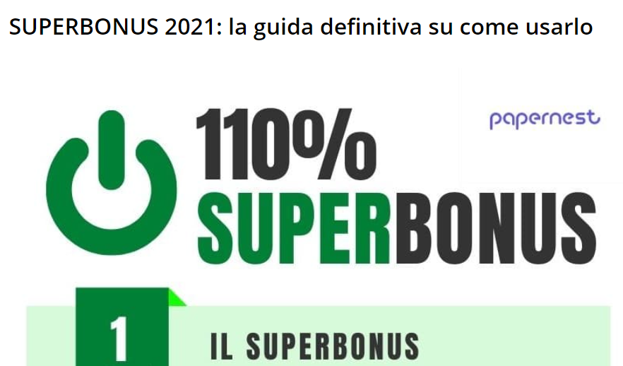 SUPERBONUS 2021: la guida definitiva su come usarlo
