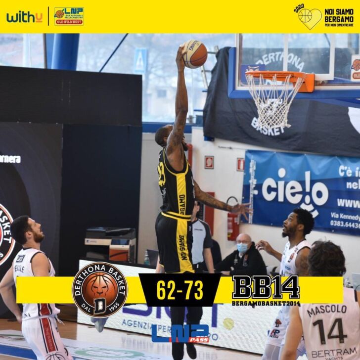 Capolavoro della WithU Bergamo, vince in casa della capolista Tortona 73-62