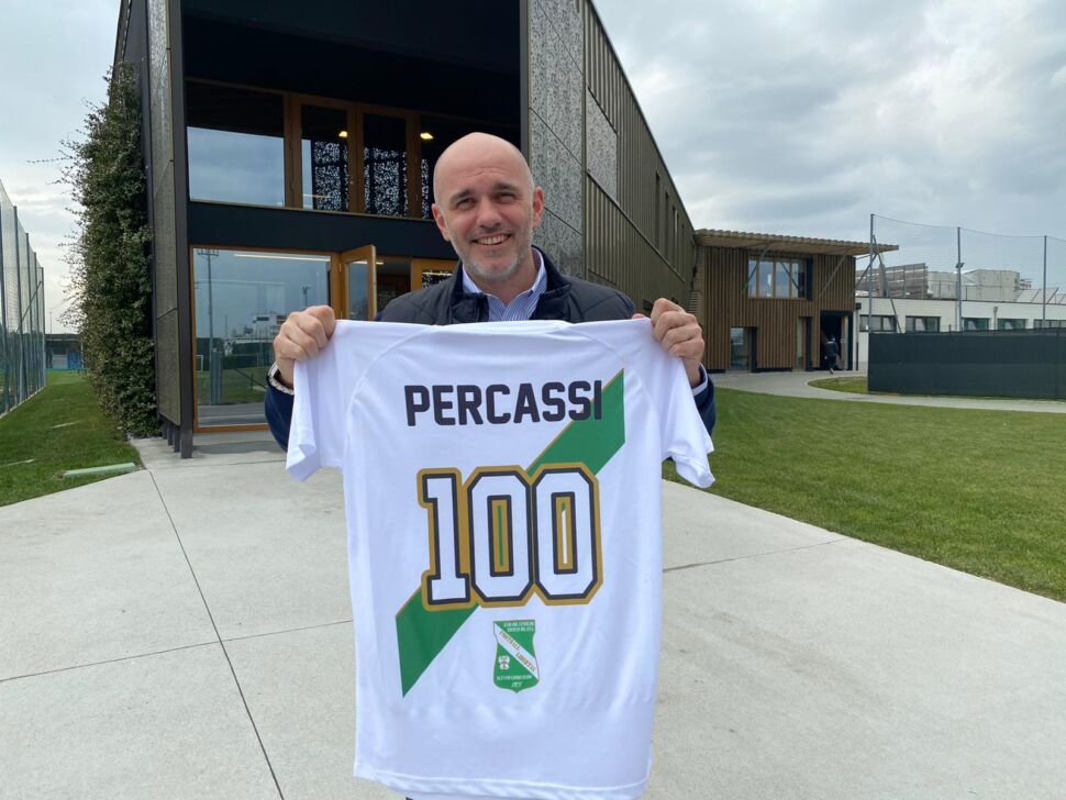 Luca Percassi e le maglie, che passione: eccolo con l’Immacolata edizione centenario