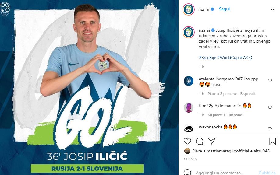Ilicic, undicesimo gol con la Slovenia. Ma il derby tra atalantini lo vince Miranchuk