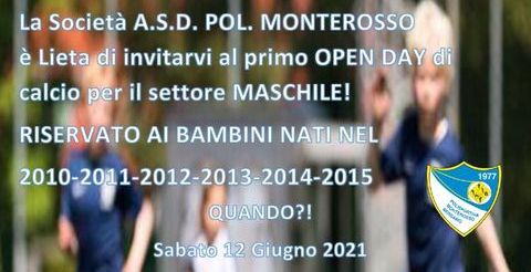 Il 12 giugno l’Open Day del Monterosso per bambini nati dal 2010 al 2015