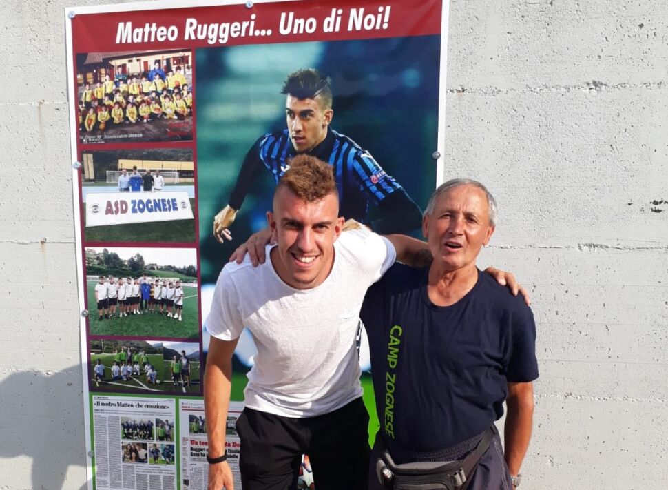 Matteo Ruggeri al Camp della Zognese saluta il primo allenatore Bonacina. Ospiti anche il maestro Bonifaccio e Foscarini